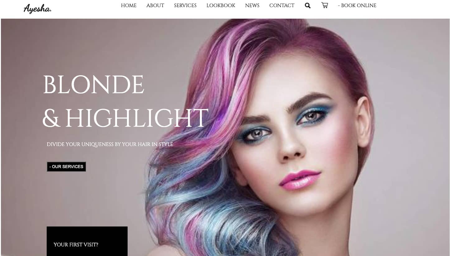 Responsive layout for hair salon
